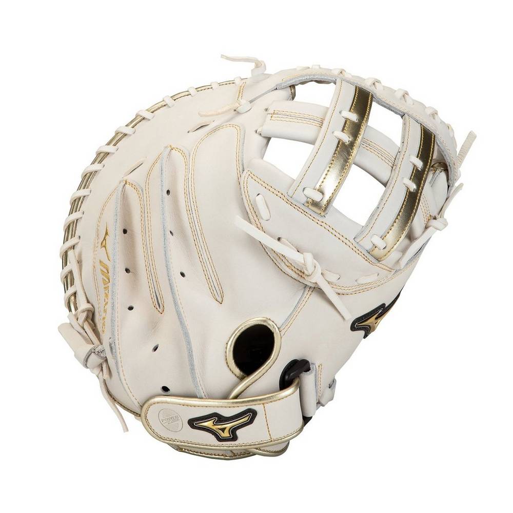 Mizuno MVP Prime SE Fastpitch 34" - Bayan Catchers Mitt - Beyaz/Altın Türkiye (KTMSJP-174)